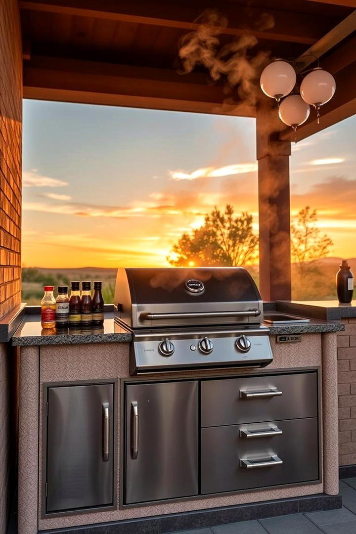 Multi functional Barbecue Spot - 21 Small Balcony Ideas