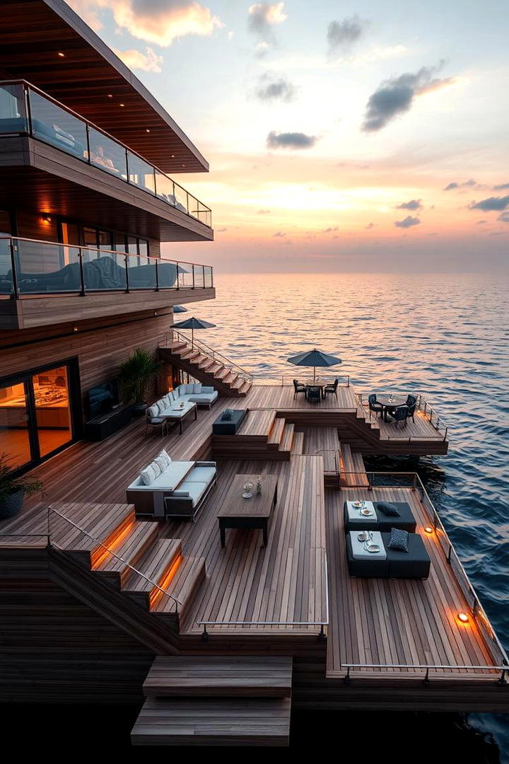 Multi level Floating Deck Design - 30 Floating Deck Ideas