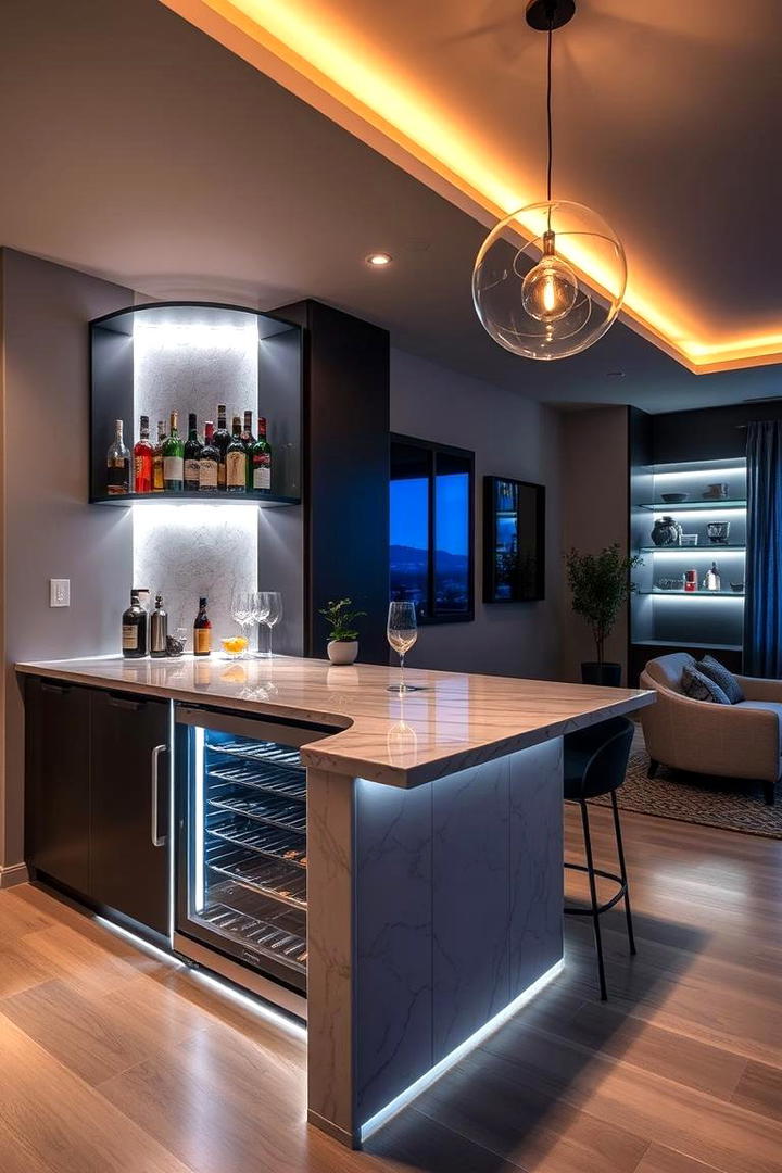 Multifunctional Bar Counter - 30 Half Wall Ideas