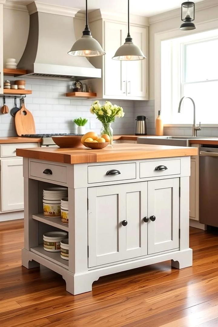 Multifunctional Kitchen Island - 21 Farmhouse Kitchen Ideas