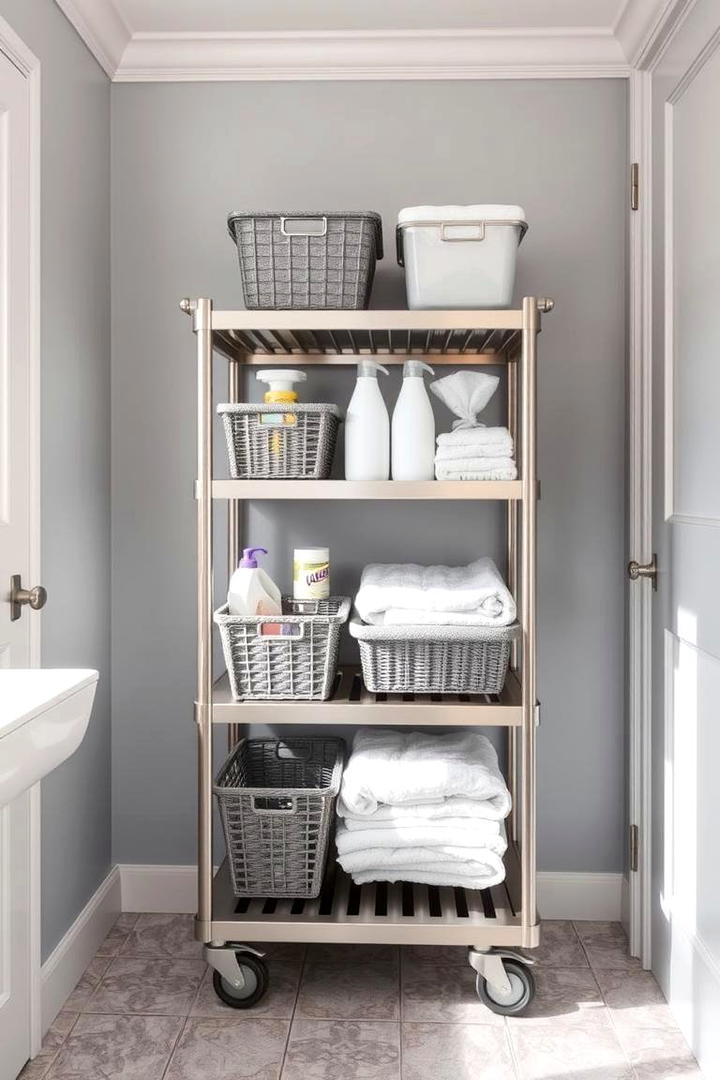 Multifunctional Utility Carts - 21 Laundry Room Storage Ideas