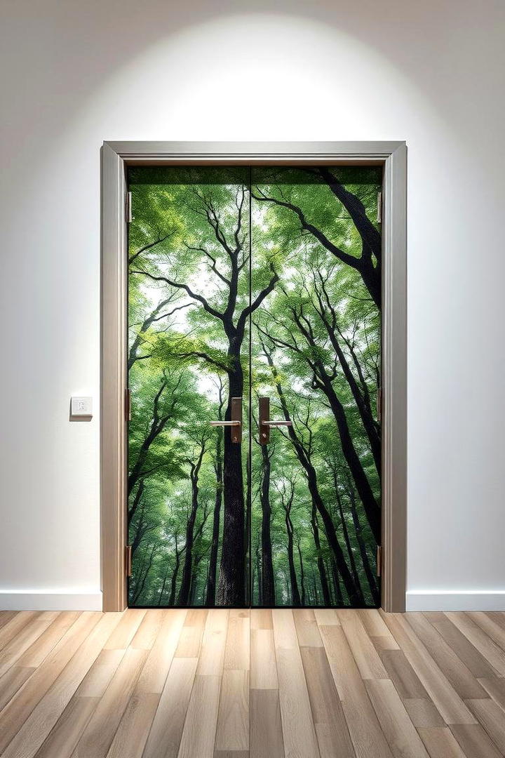 Mural Integrated Door - 30 Hidden Door Ideas