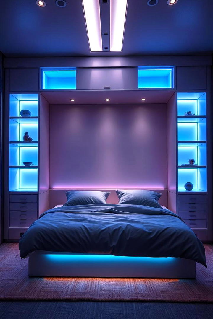 Murphy Bed with Custom Lighting Solutions - 21 Murphy Bed Ideas