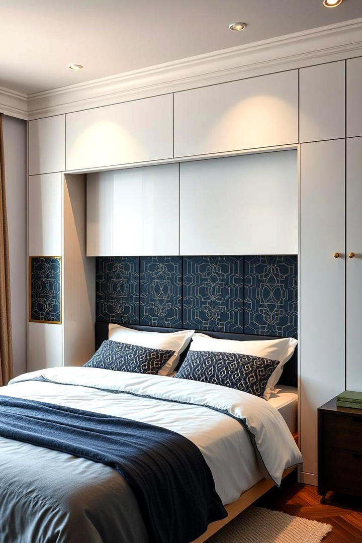 Murphy Bed with Decorative Paneling - 21 Murphy Bed Ideas