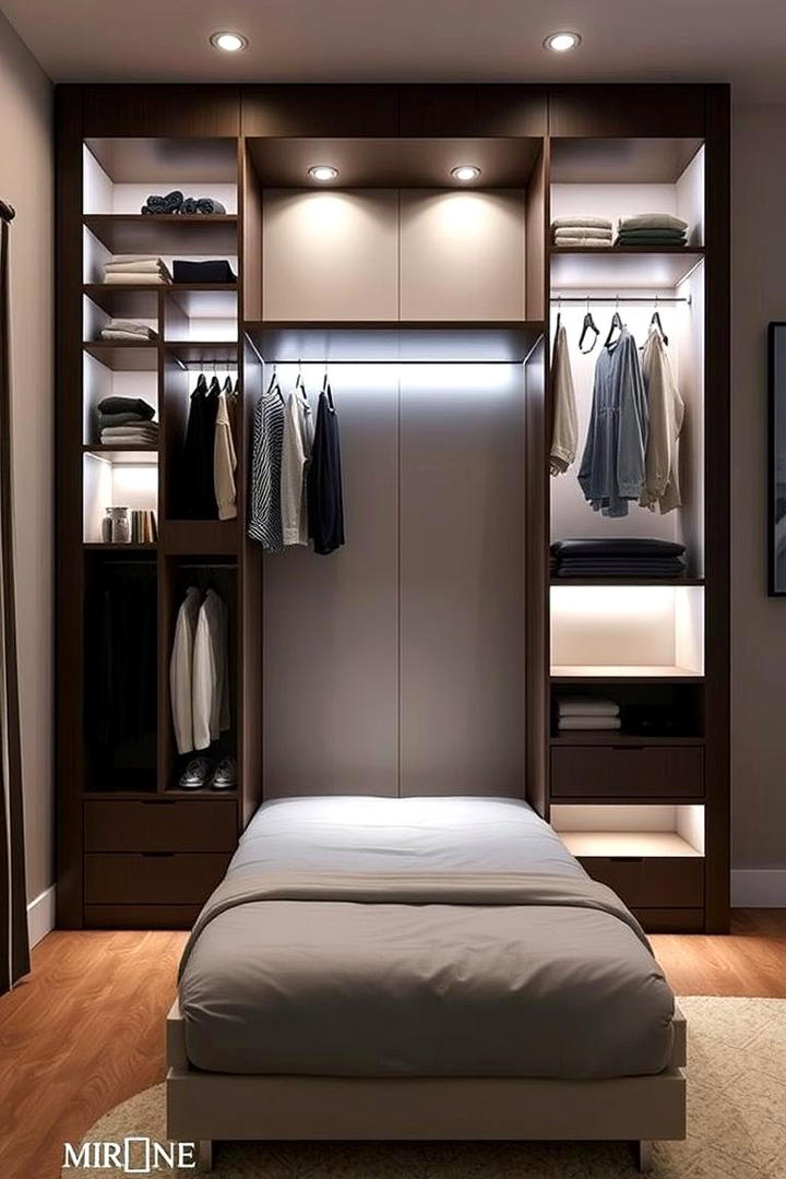 Murphy Bed with Storage - 30 Tiny House Storage Ideas