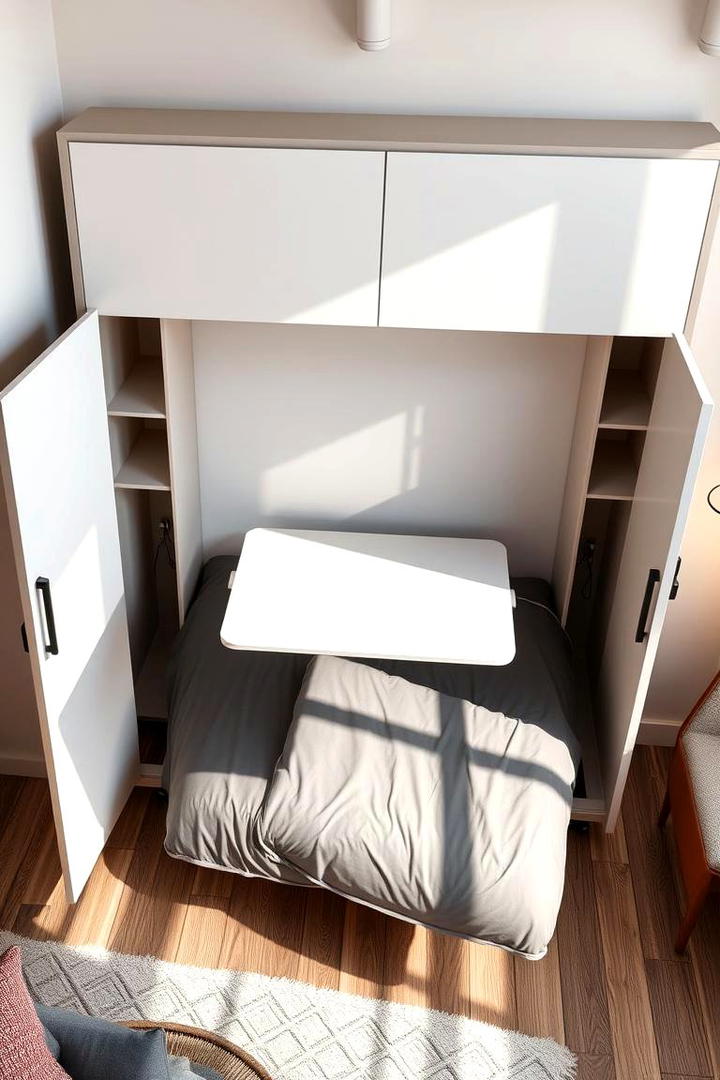 Murphy Bed with a Folding Table - 21 Murphy Bed Ideas