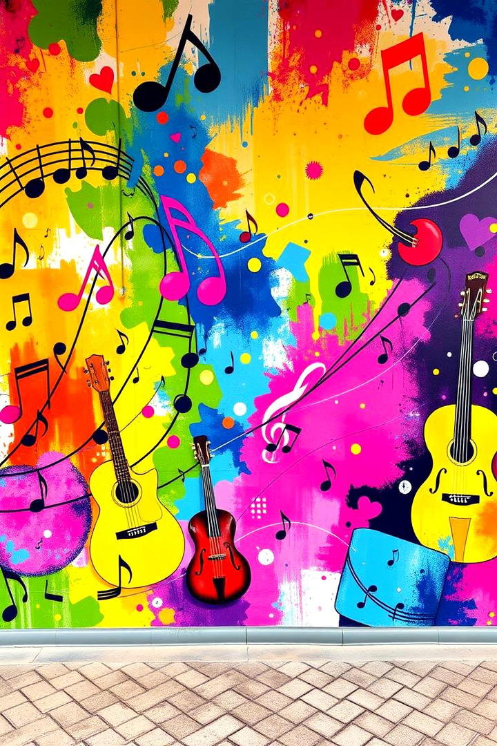 Musical Harmony Mural - 21 School Mural Ideas