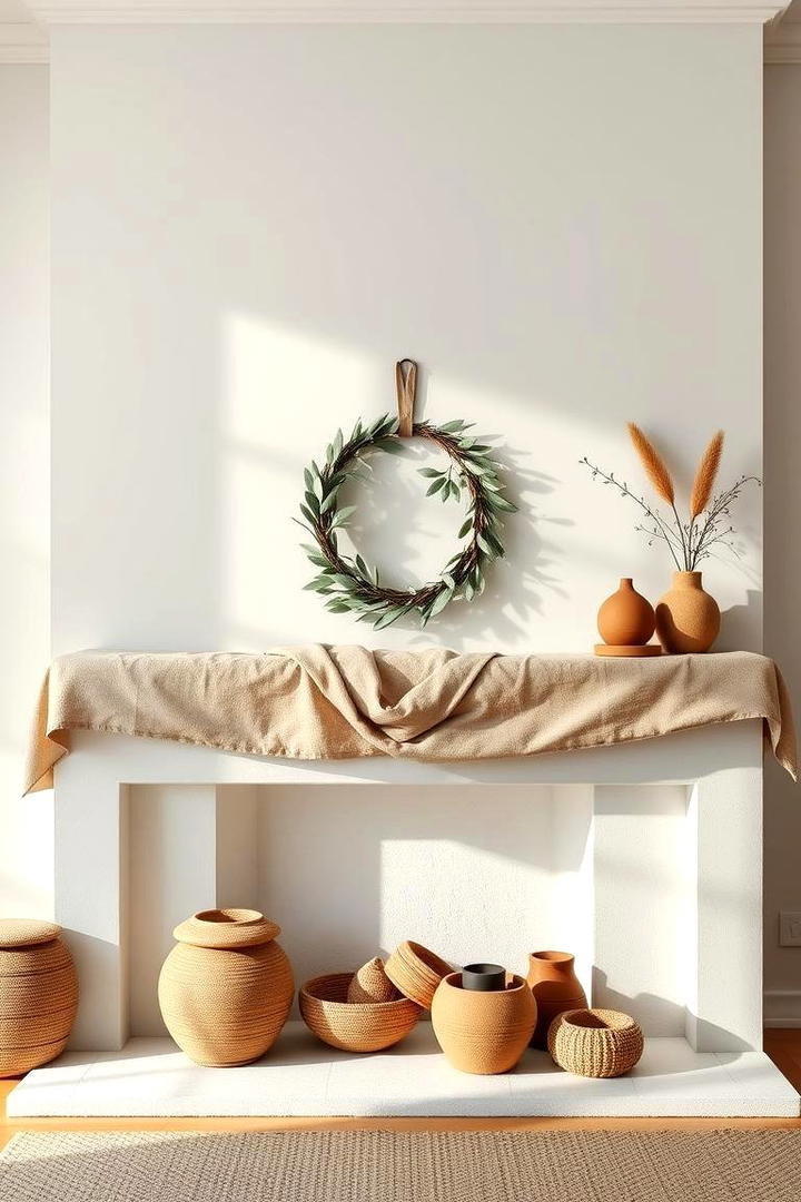 Muted Earth Tones - 30 Fall Mantel Decor Ideas