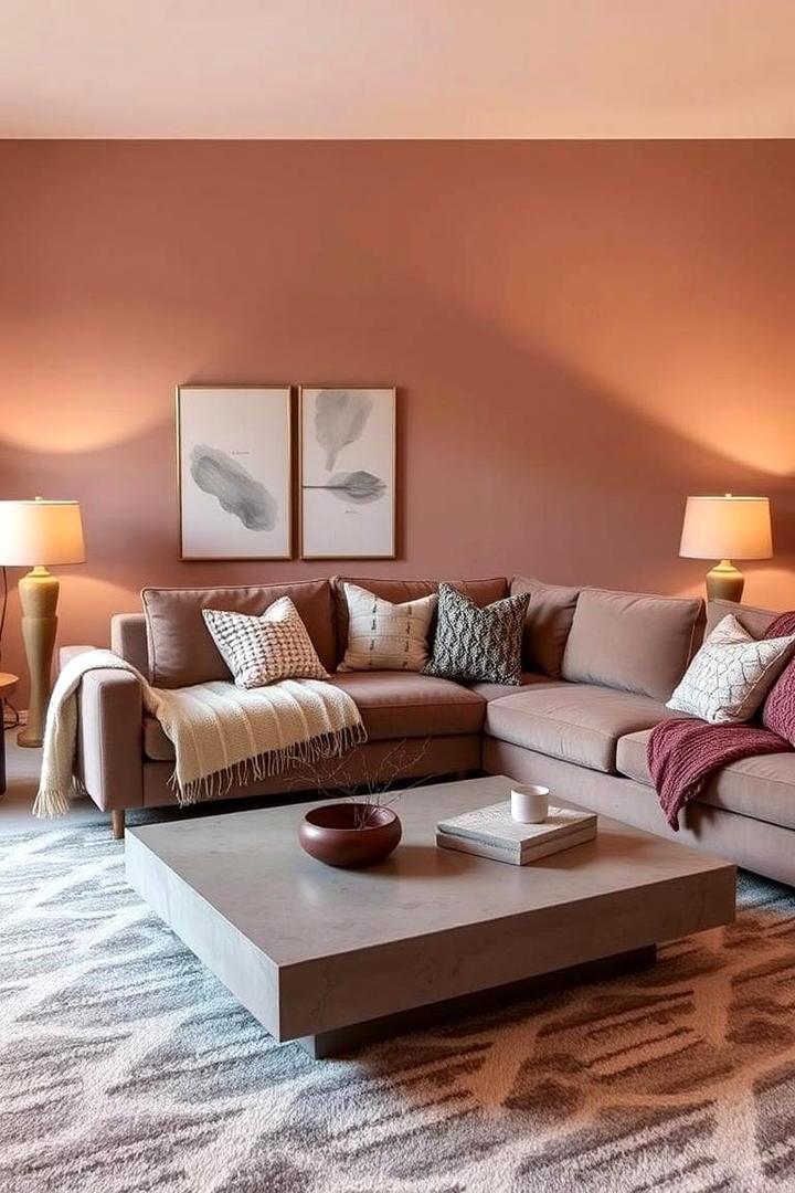 Muted Mauve Family Room - 30 Pastel Colour Ideas for Your Home