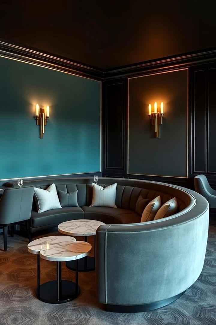 Muted Teal Accent Lounge - 30 Pastel Colour Ideas for Your Home