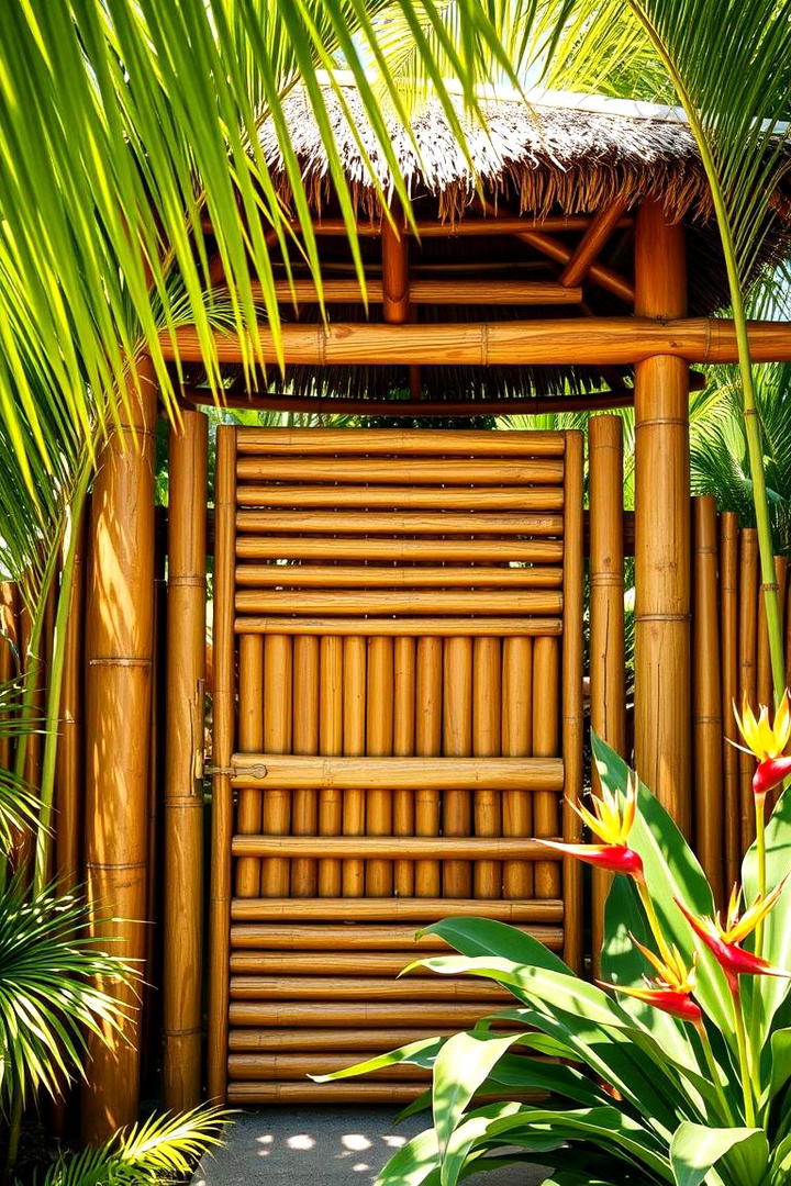 Natural Bamboo Gateway - 30 garden gate ideas