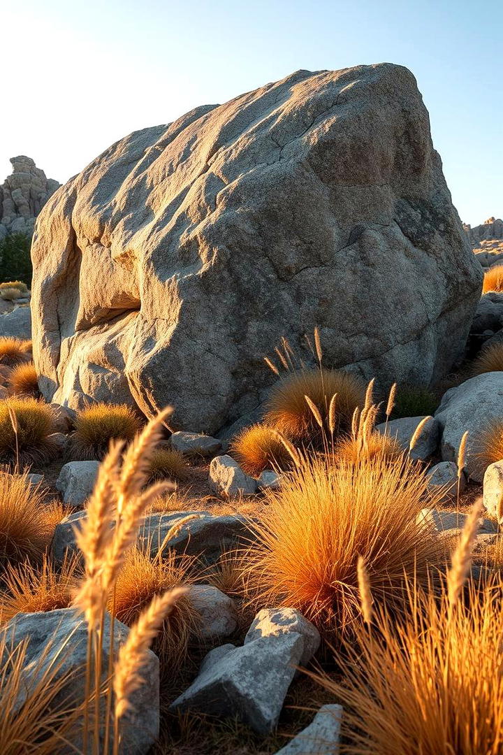 Natural Boulder Focal Point - 30 Stone Garden Ideas