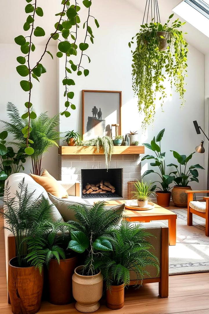 Natural Indoor Plants - 21 Cozy Living Room Ideas