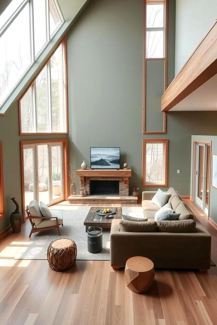 Natural Light and Sage Tones - 30 Rustic Sage Green Living Room Ideas