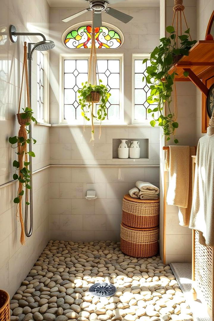 Natural Plant Accents - 30 Boho Bathroom Ideas