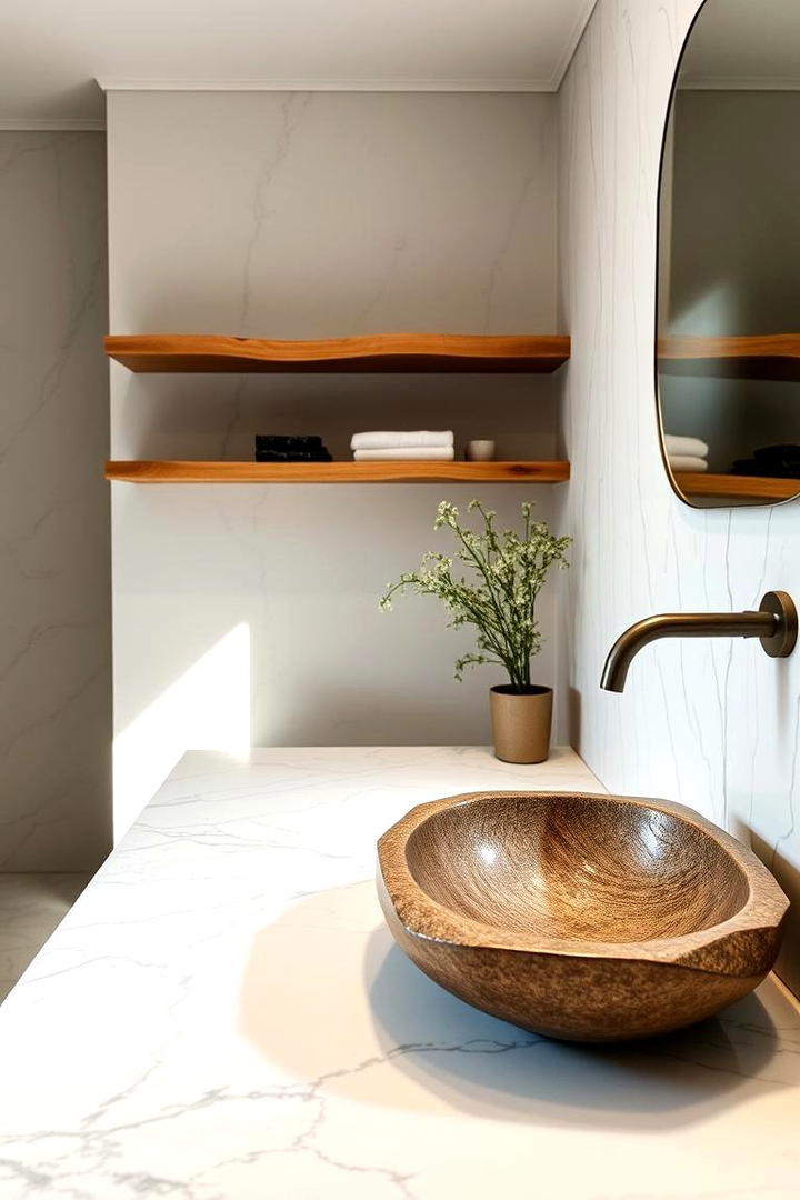 Natural Stone Accents - 21 Modern Bathroom Decor Ideas