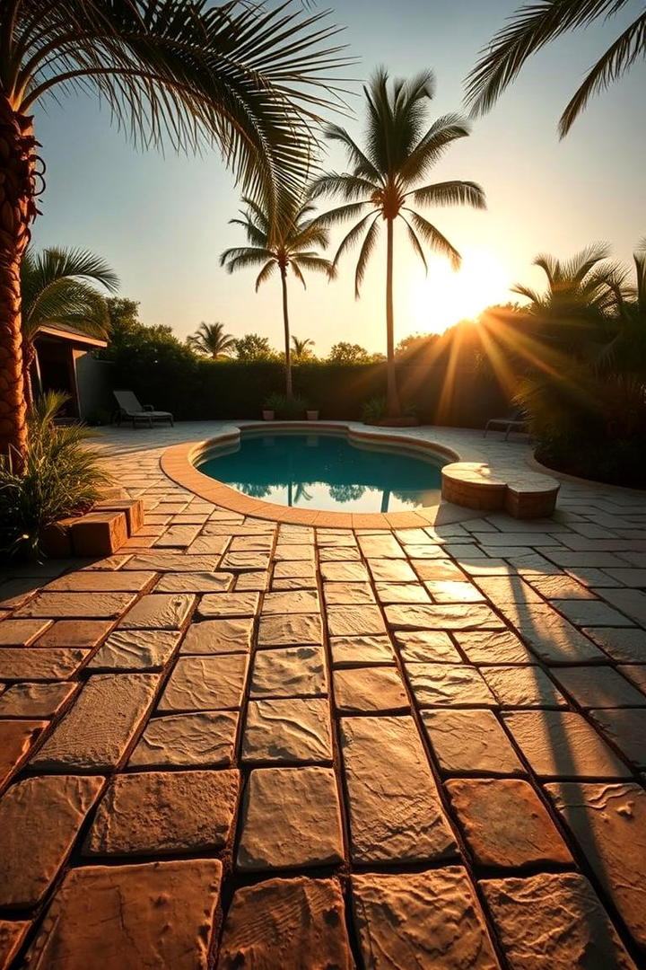 Natural Stone Elegance - 30 Pavers Around Pool Ideas