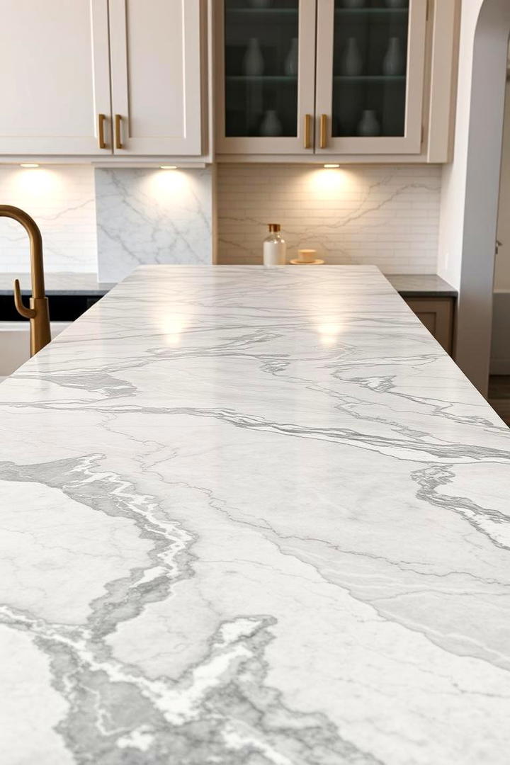 Natural Stone Elegance Counters - 30 Kitchen Counter Decor Ideas