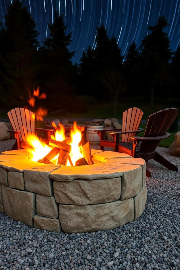 Natural Stone Hearth Fire Pit - 30 Stone Fire Pit Ideas