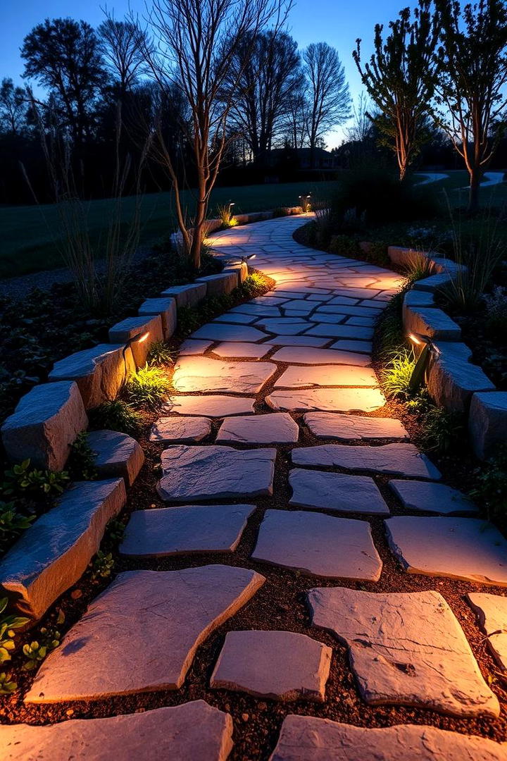 Natural Stone Pathway - 30 Front Yard Landscaping Ideas