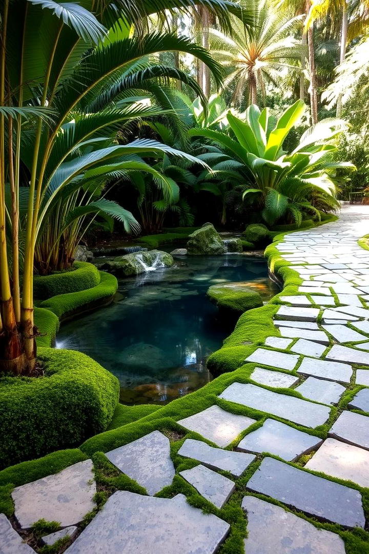 Natural Stone Pathways - 30 Pool Landscaping Ideas