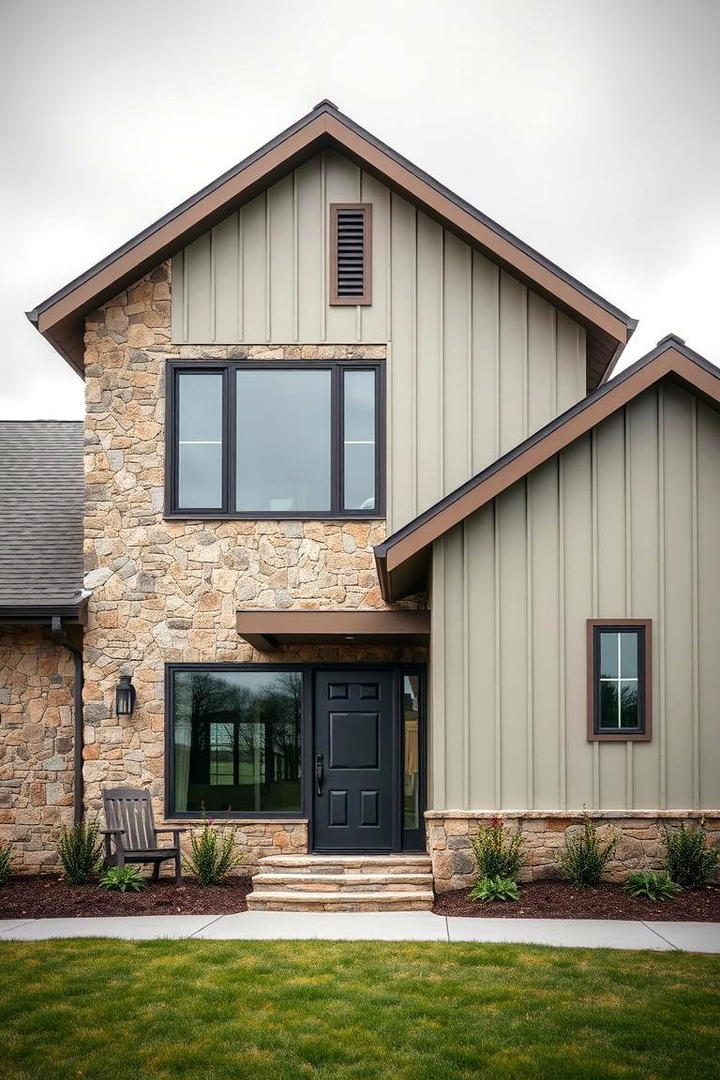 Natural Stone and Sage Fusion - 21 Sage Green House Exterior Ideas