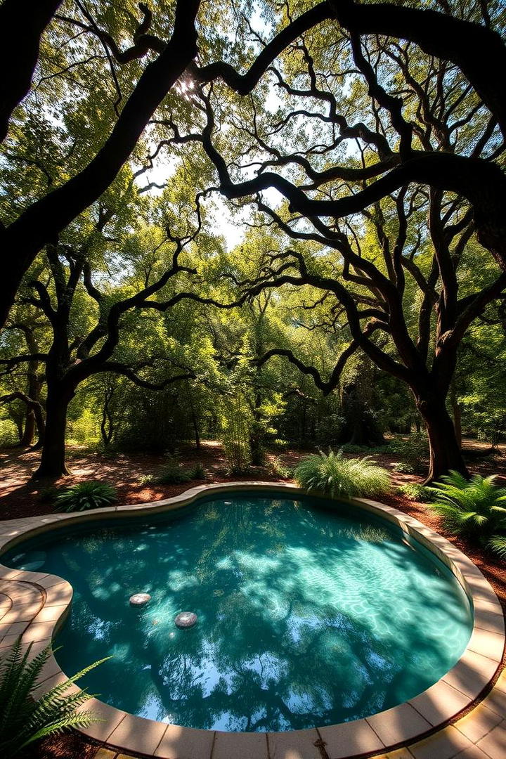 Natural Tree Shade for Eco Friendly Serenity - 30 Pool Shade Ideas