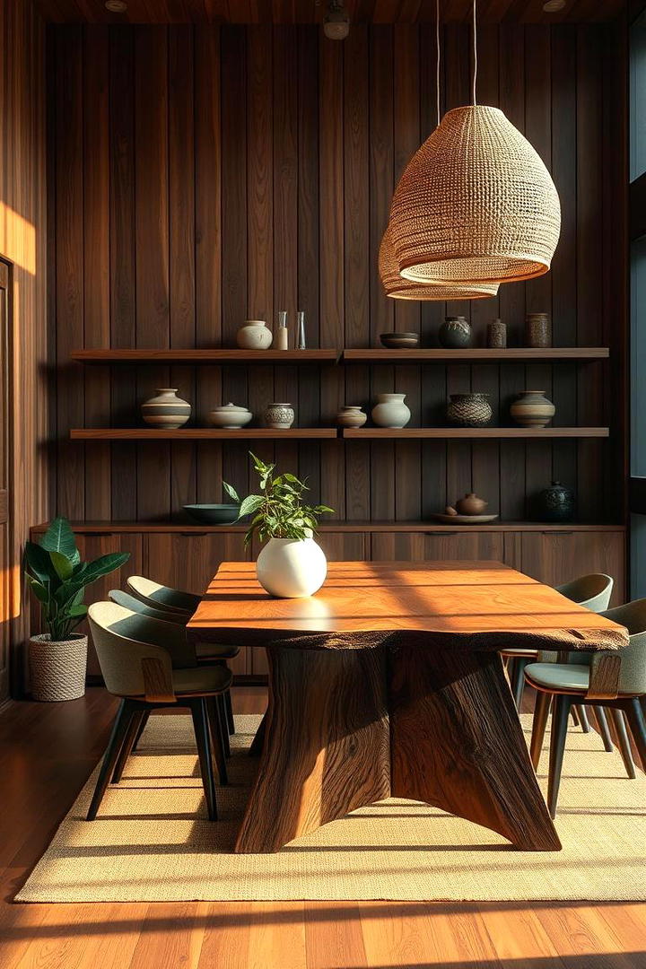 Natural Wood Elements - 30 Mid-century Modern Dining Rooms