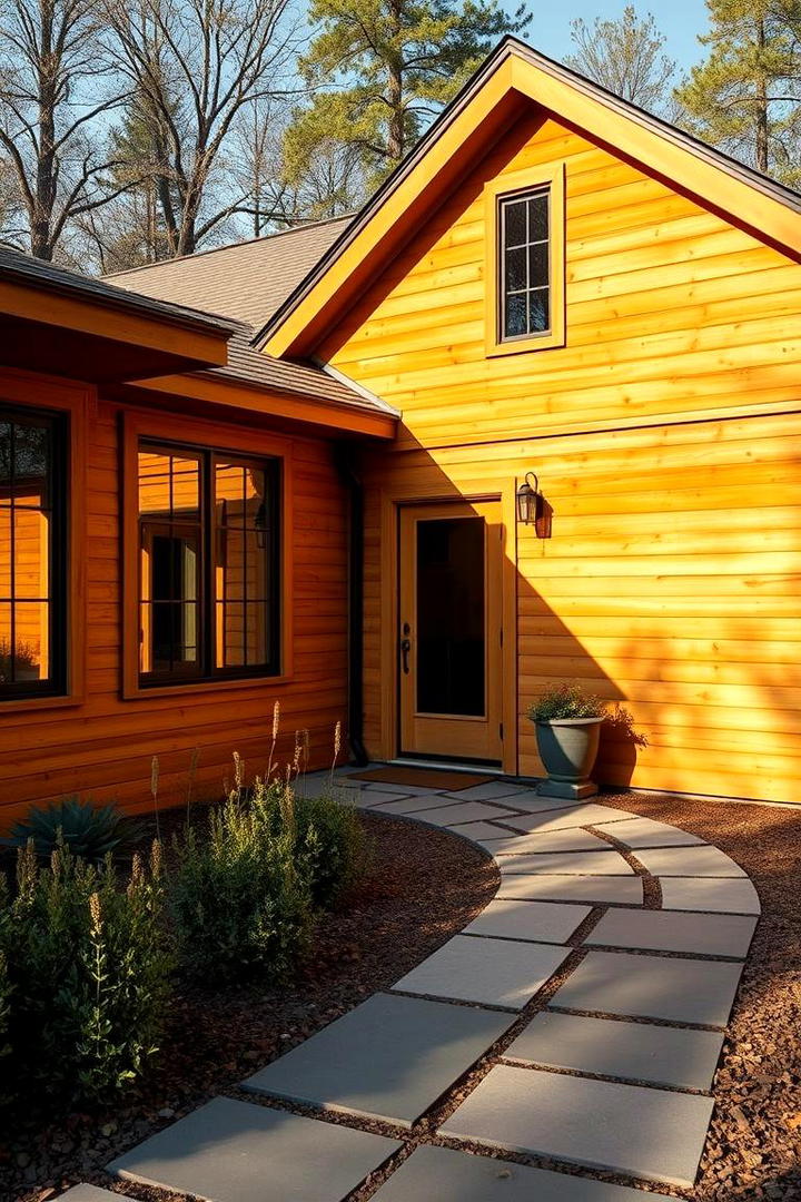 Natural Wood Siding - 21 Curb Appeal Inspiration for Ranch Homes