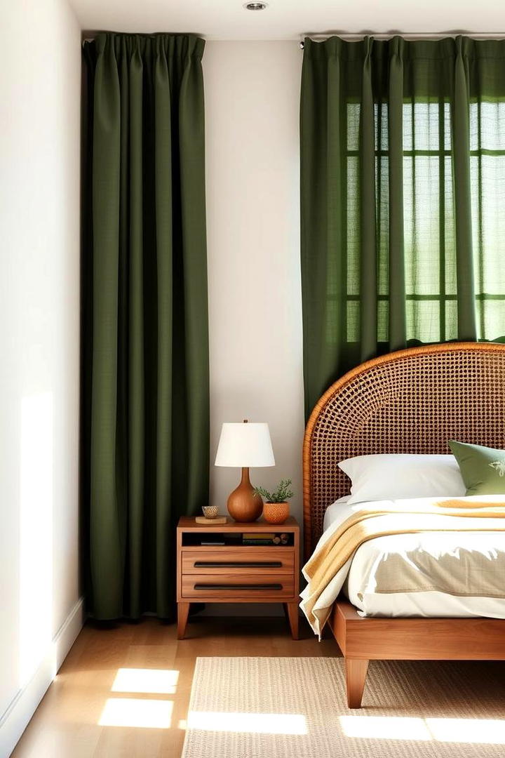 Natural Wood and Forest Green Combo - 30 Forest Green Bedroom Ideas