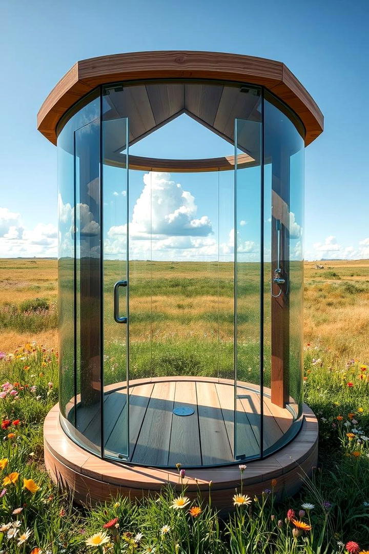 Nature Embracing Open Air Shower - 21 Outdoor Shower Ideas