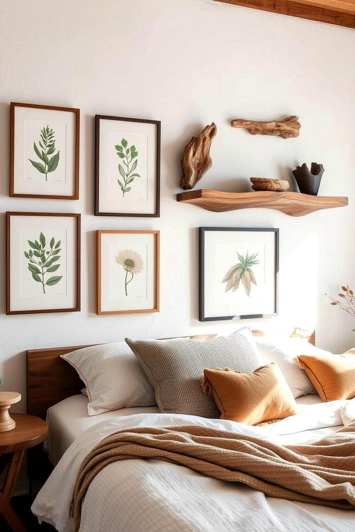 Nature Inspired Artwork - 30 Rustic Bedroom Ideas