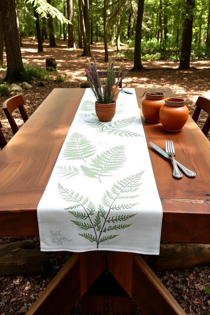 Nature Inspired Botanical Table Runner - 21 Table Runner Ideas