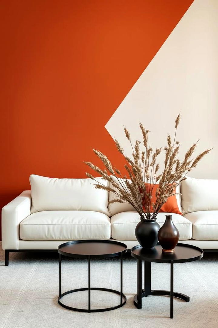 Nature Inspired Color Blocks - 30 Fall Living Room Ideas