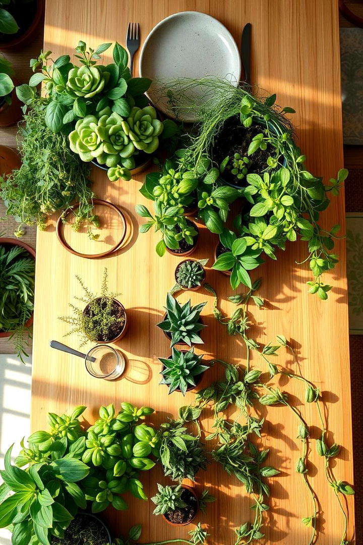 Nature Inspired Greenery - 21 Dining Room Table Decor Ideas