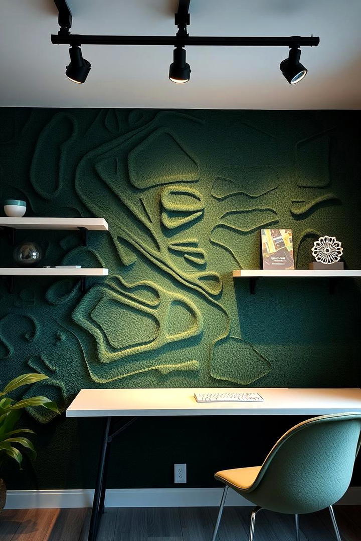 Nature Inspired Texture - 21 Dark Green Accent Wall Ideas