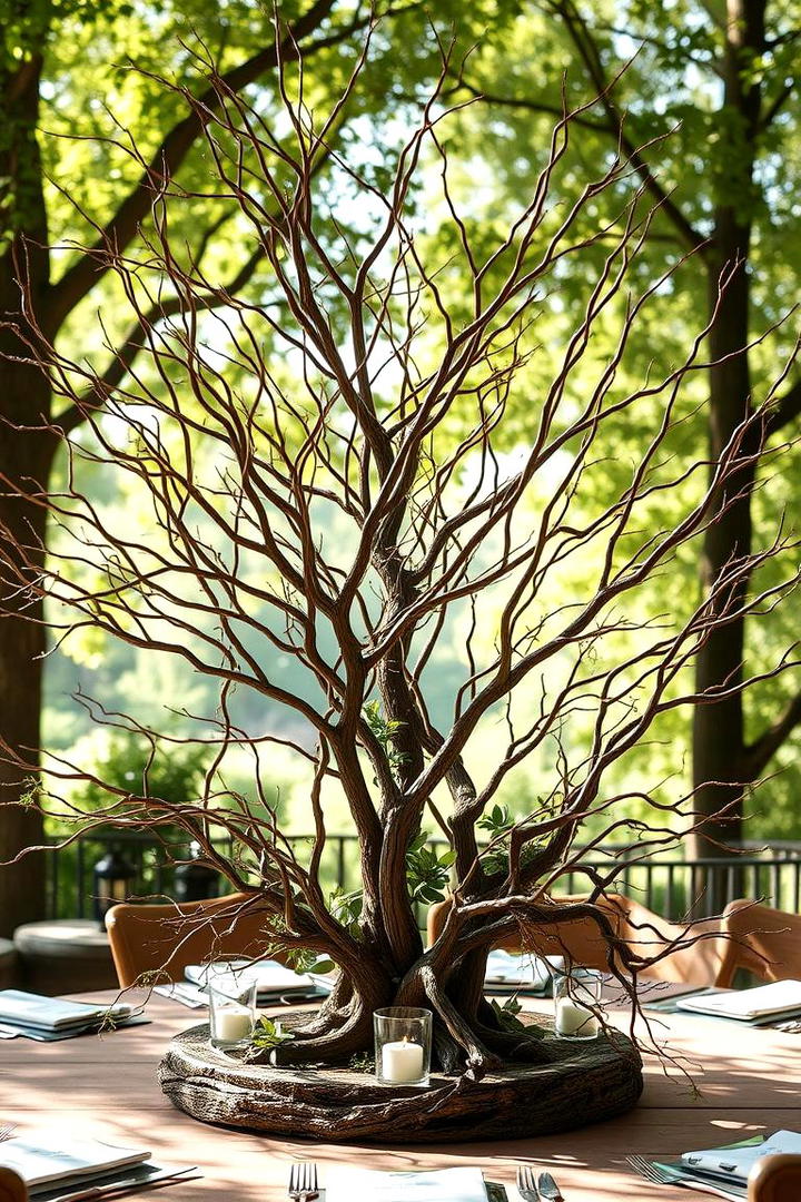 Nature Inspired Tree Branch Art - 30 Tall Wedding Centerpiece Ideas