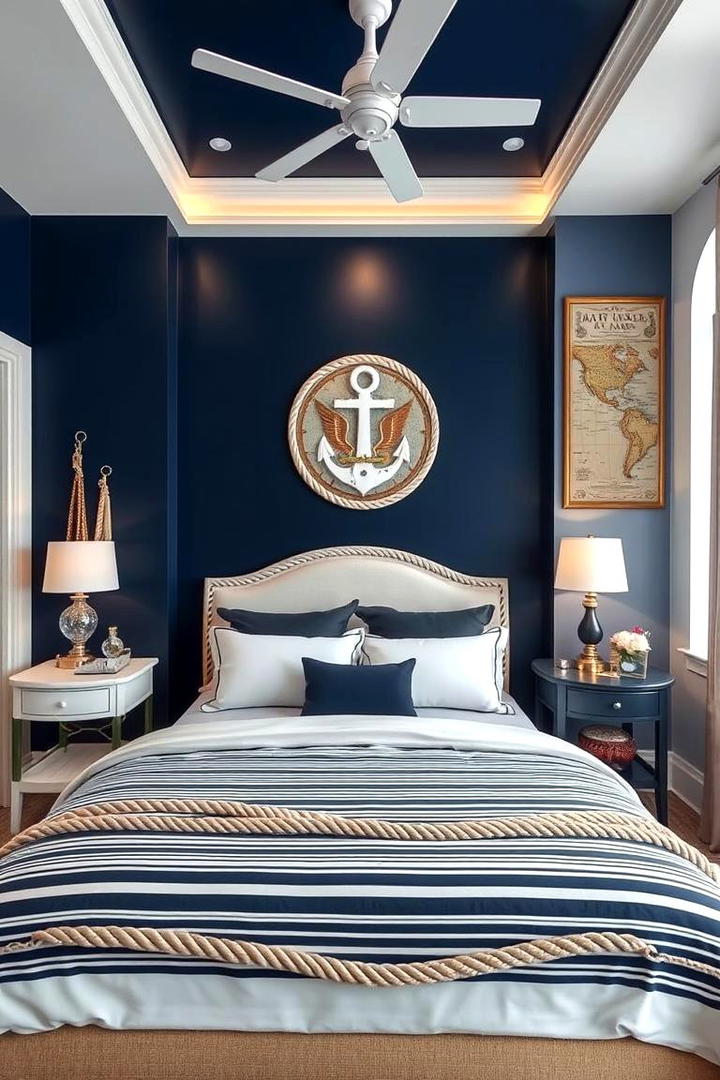 Nautical Accents for Modern Retreat - 21 Beach Themed Bedroom Ideas