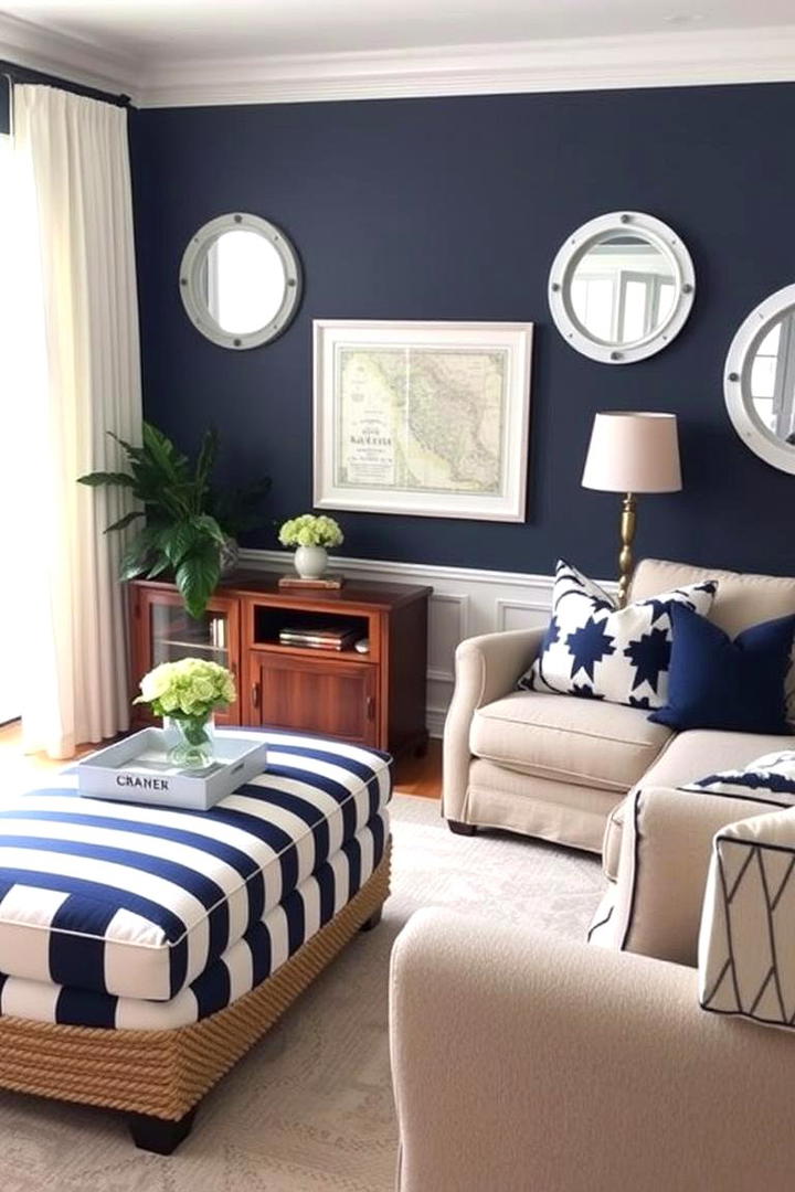 Nautical Blue and White Accents - 30 Blue and White Decor Ideas