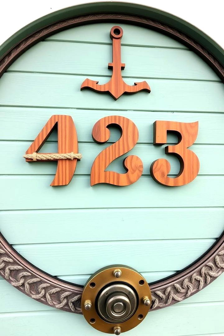 Nautical Themed Numerals - 21 House Number Ideas