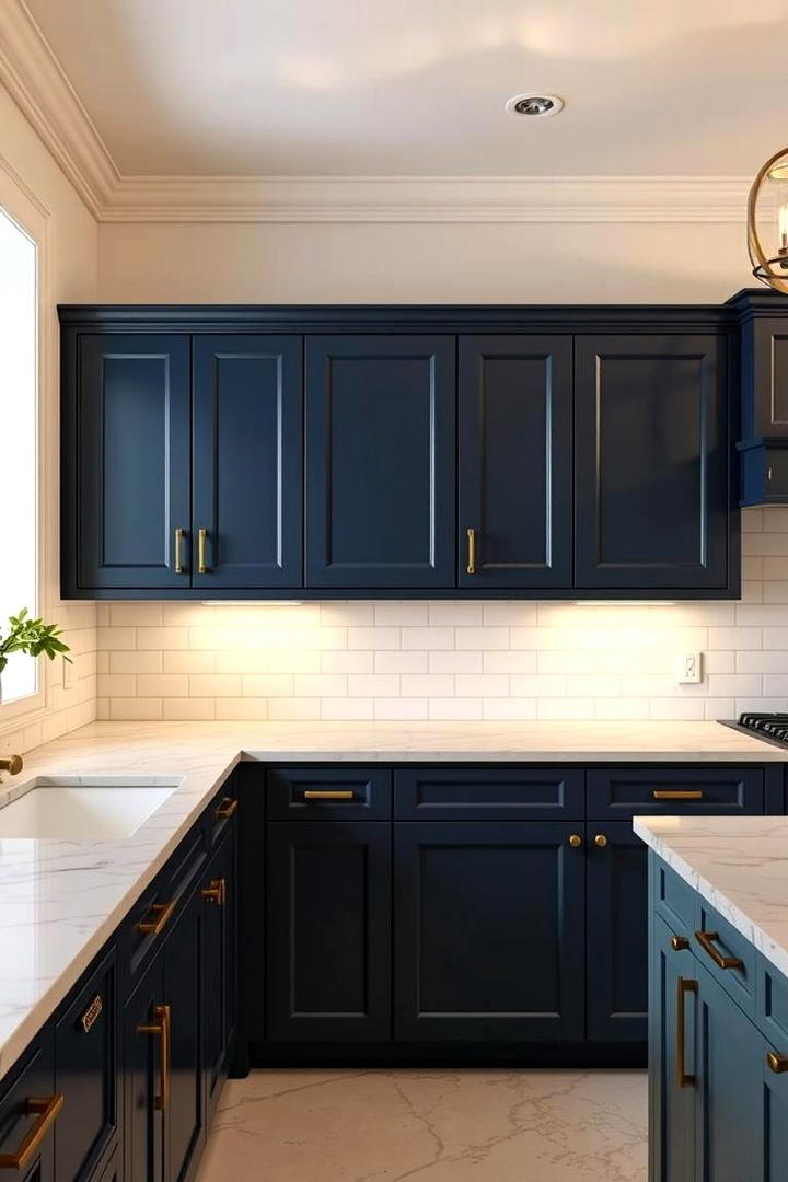 Navy Blue Depth - 21 Kitchen Cabinet Color Ideas