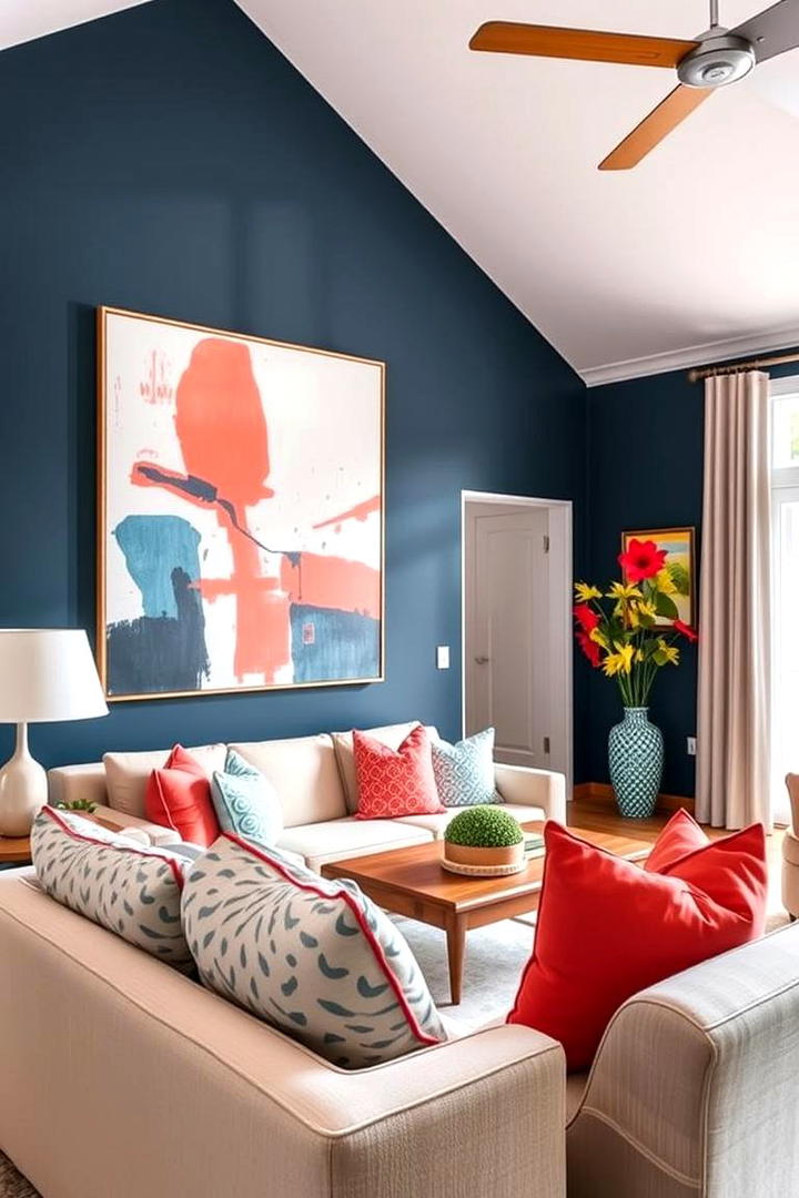 Navy Blue and Coral Accents - 21 Designer-approved Colors That Go With Navy Blue