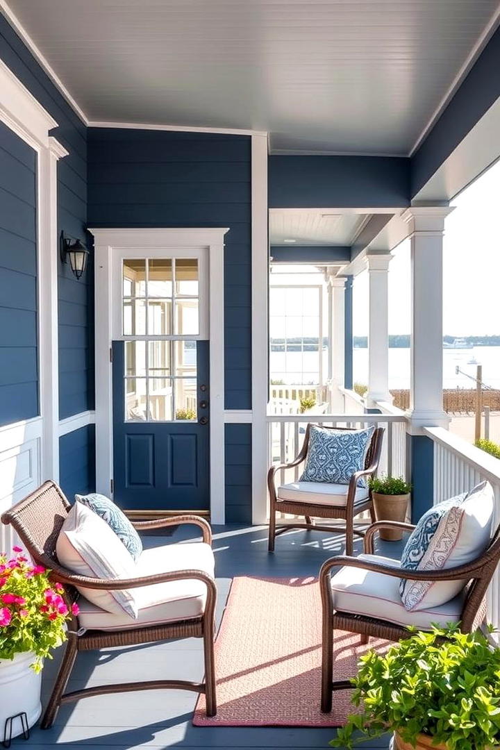 Navy Blue for Bold Coastal Appeal - 17 Porch Paint Colors