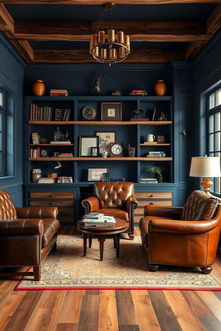 Navy Blue with Rich Brown Textures - 21 Designer-approved Colors That Go With Navy Blue