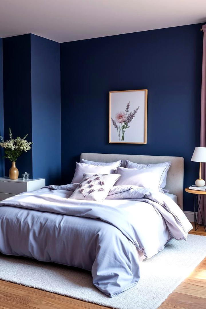 Navy Blue with Soothing Lavender - 21 Designer-approved Colors That Go With Navy Blue