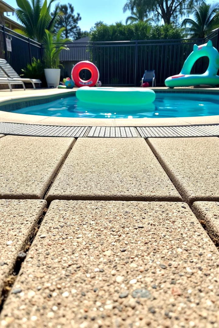 Non Slip Surface Finish - 30 Concrete Pavers Around Pool Ideas