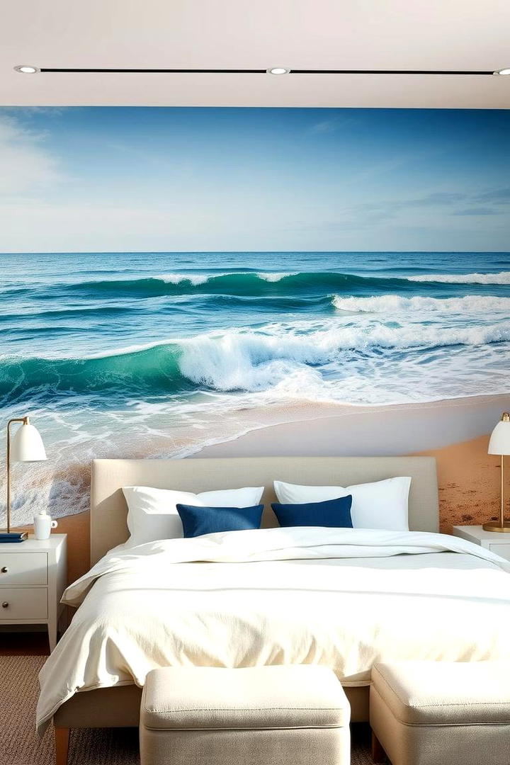 Ocean View Murals - 21 Beach Themed Bedroom Ideas