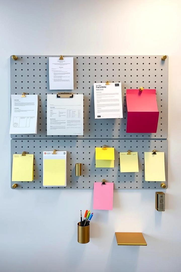 Office Filing and Stationery Organizer - 30 Pegboard Ideas