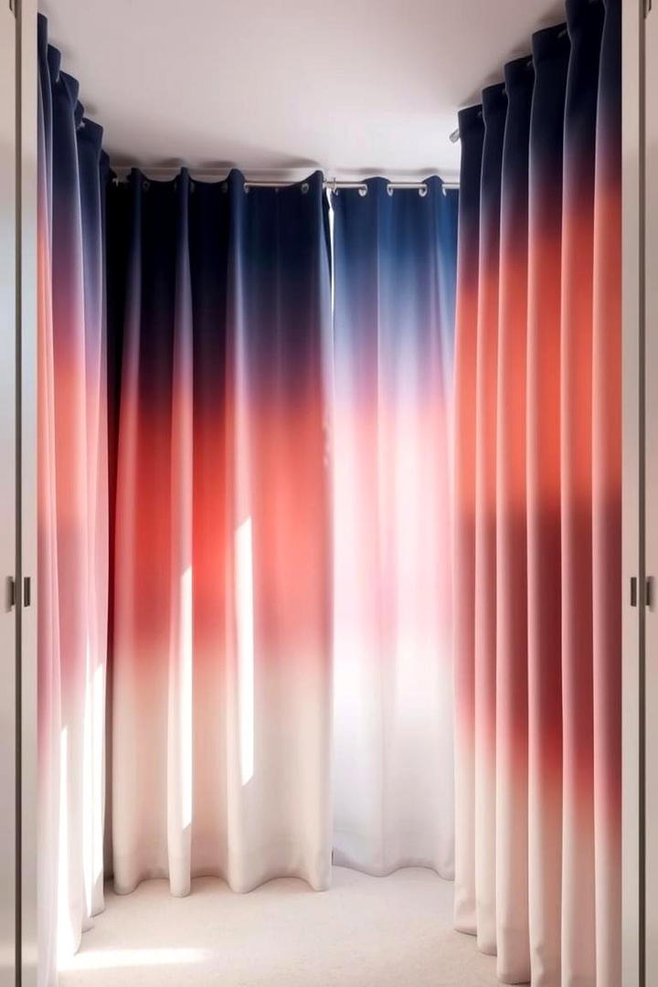 Ombre Gradient Transition - 30 closet curtain ideas