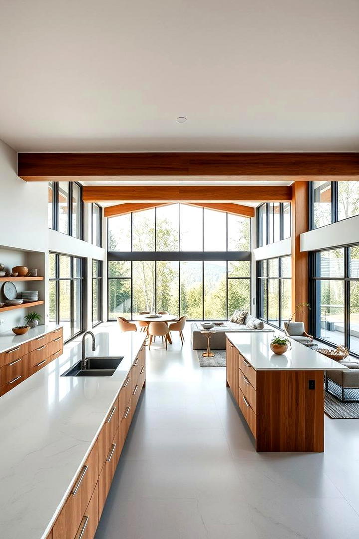 Open Concept Design - 30 Kitchens Without Upper Cabinets